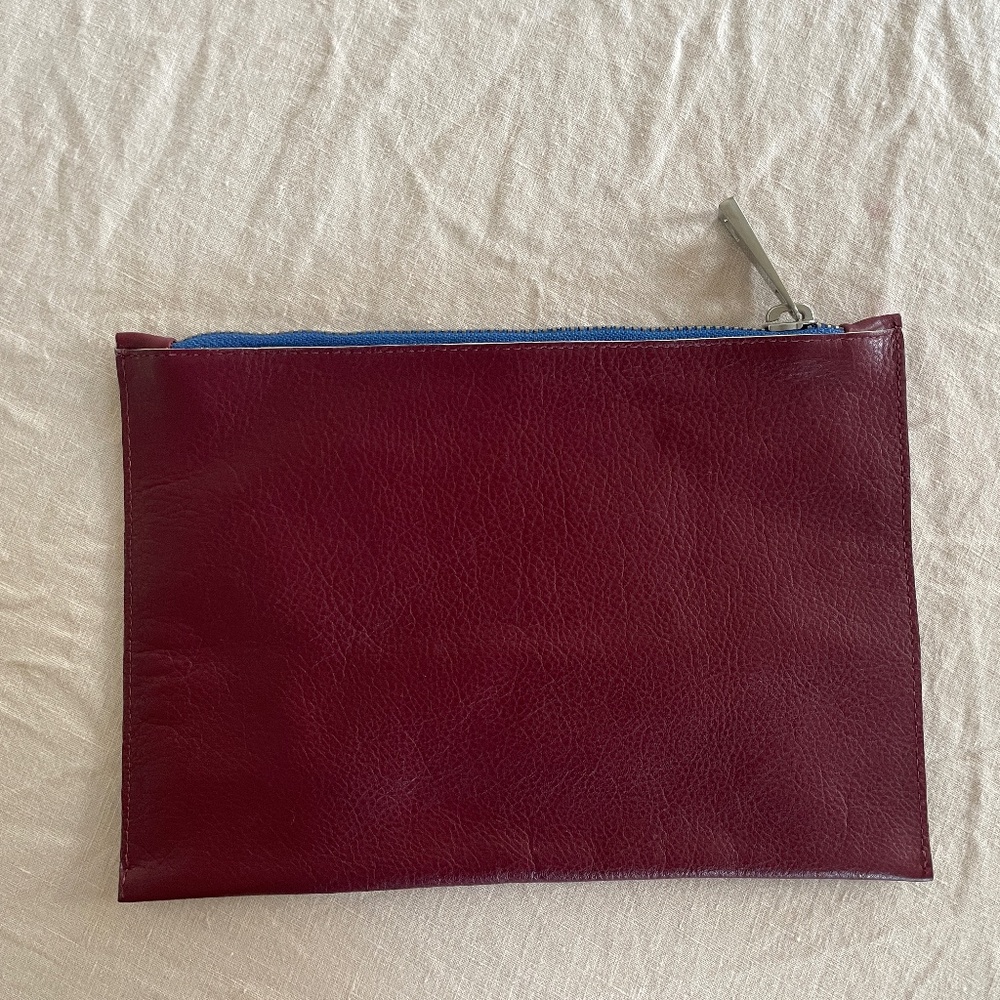 Behno Maroon Blue Pouch - Picture 2 of 3